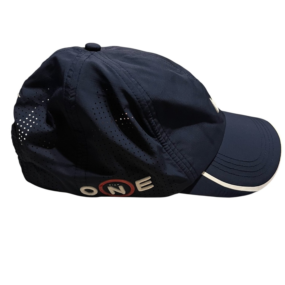 Nike Golf One Vapor Hat Mens Navy Blue Perforated Performance Adjustable Cap - Picture 4 of 9
